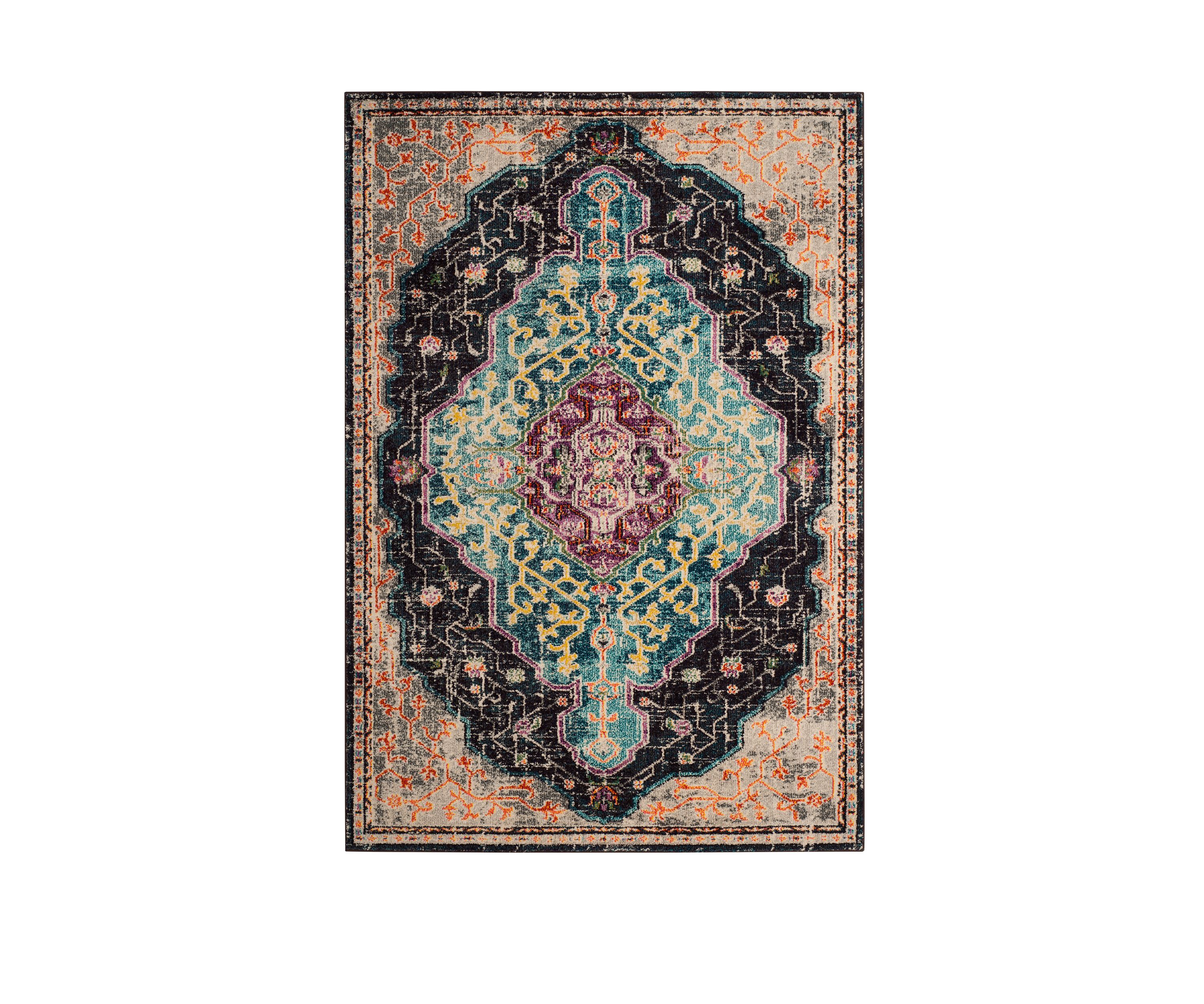 Monaco Floral Branch Loomed Boho Area Rug Collection