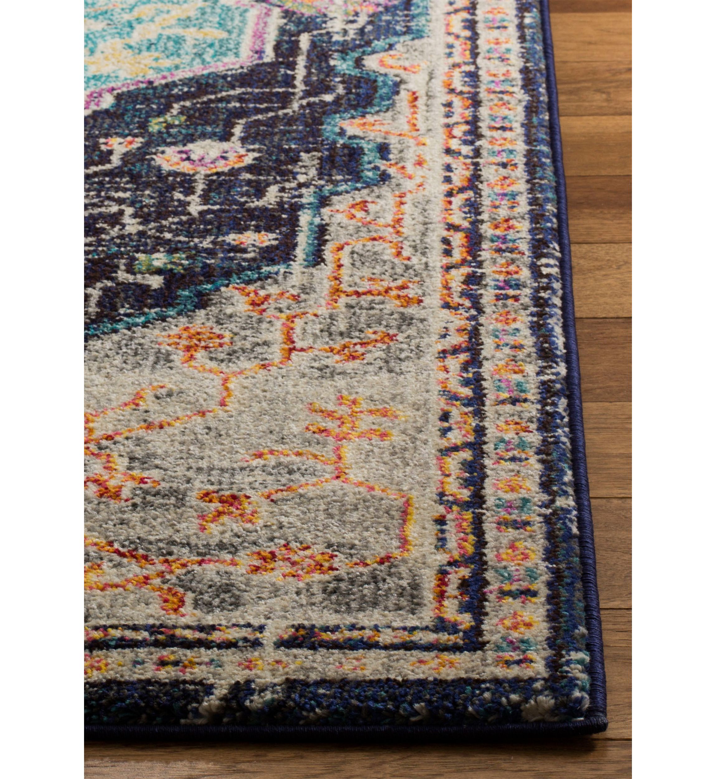 Monaco Floral Branch Loomed Boho Area Rug Collection