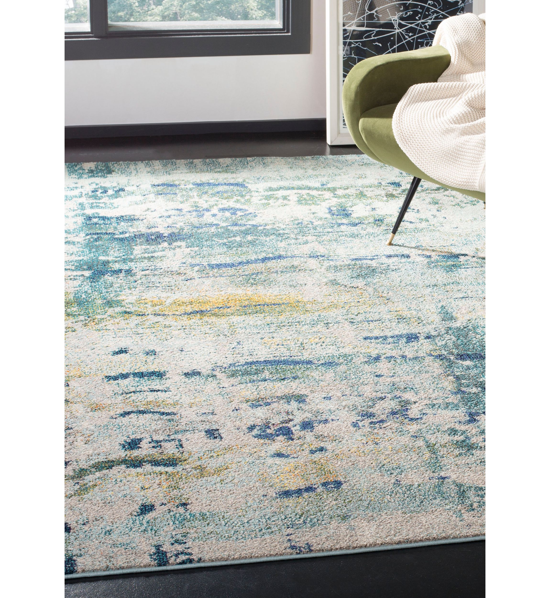Monaco Splatter Paint Area Rug Collection