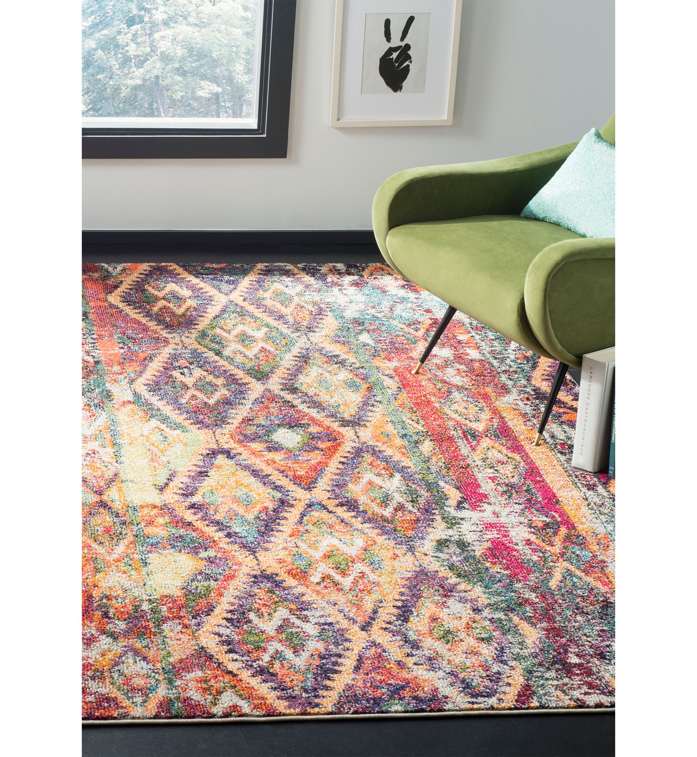 Monaco Moroccan Weave Boho Area Rug Collection