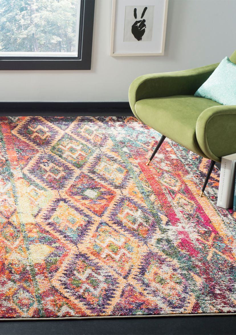 Monaco Moroccan Weave Boho Area Rug Collection