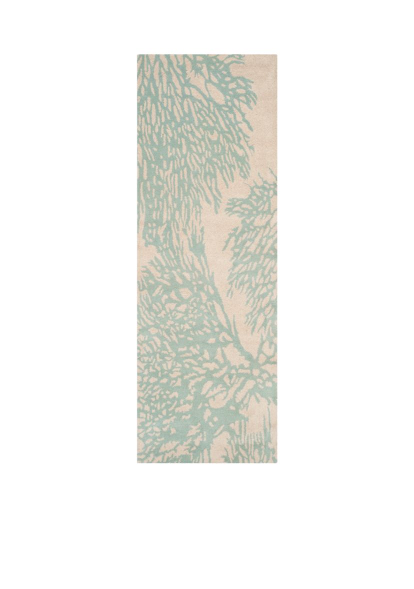 Bella Beige/Blue  2-ft. 3-in. x 9-ft. Area Rug