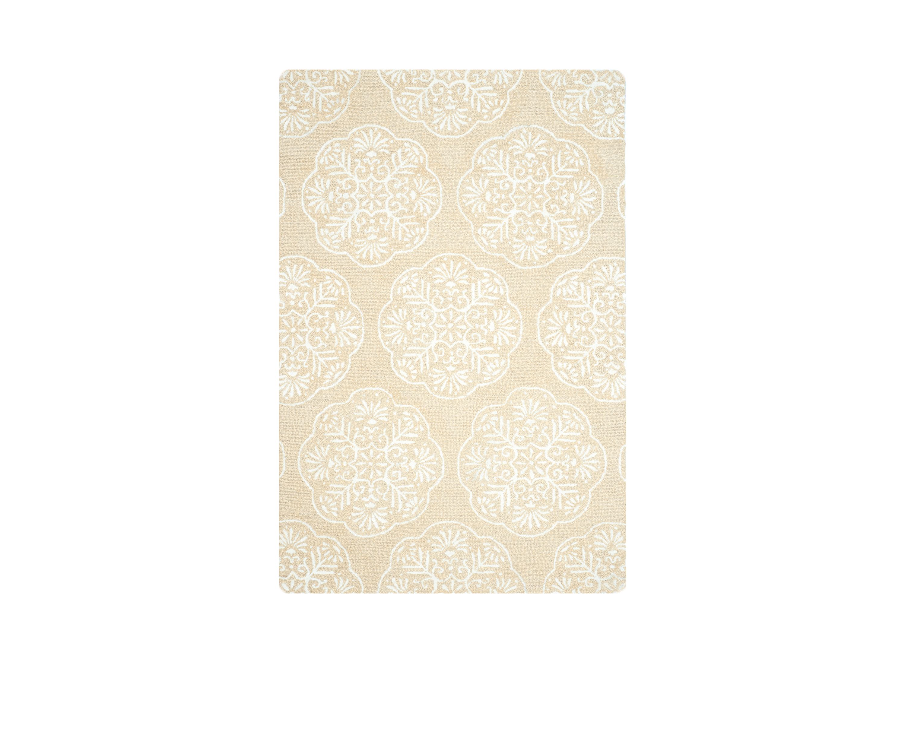 Bella Beige/White Area Rug 4-ft. x 6-ft.