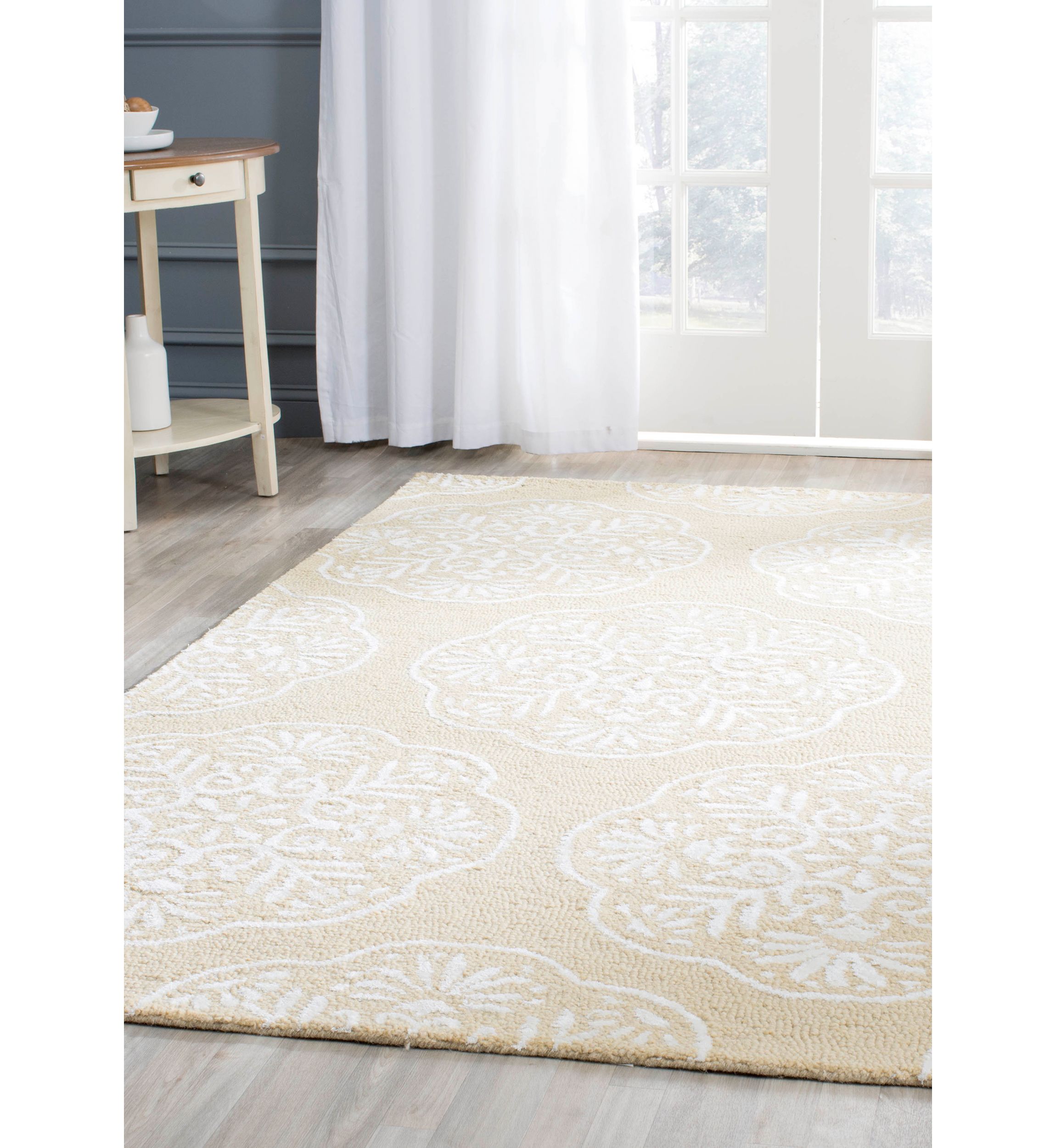 Bella Beige/White Area Rug 5-ft. x 8-ft.