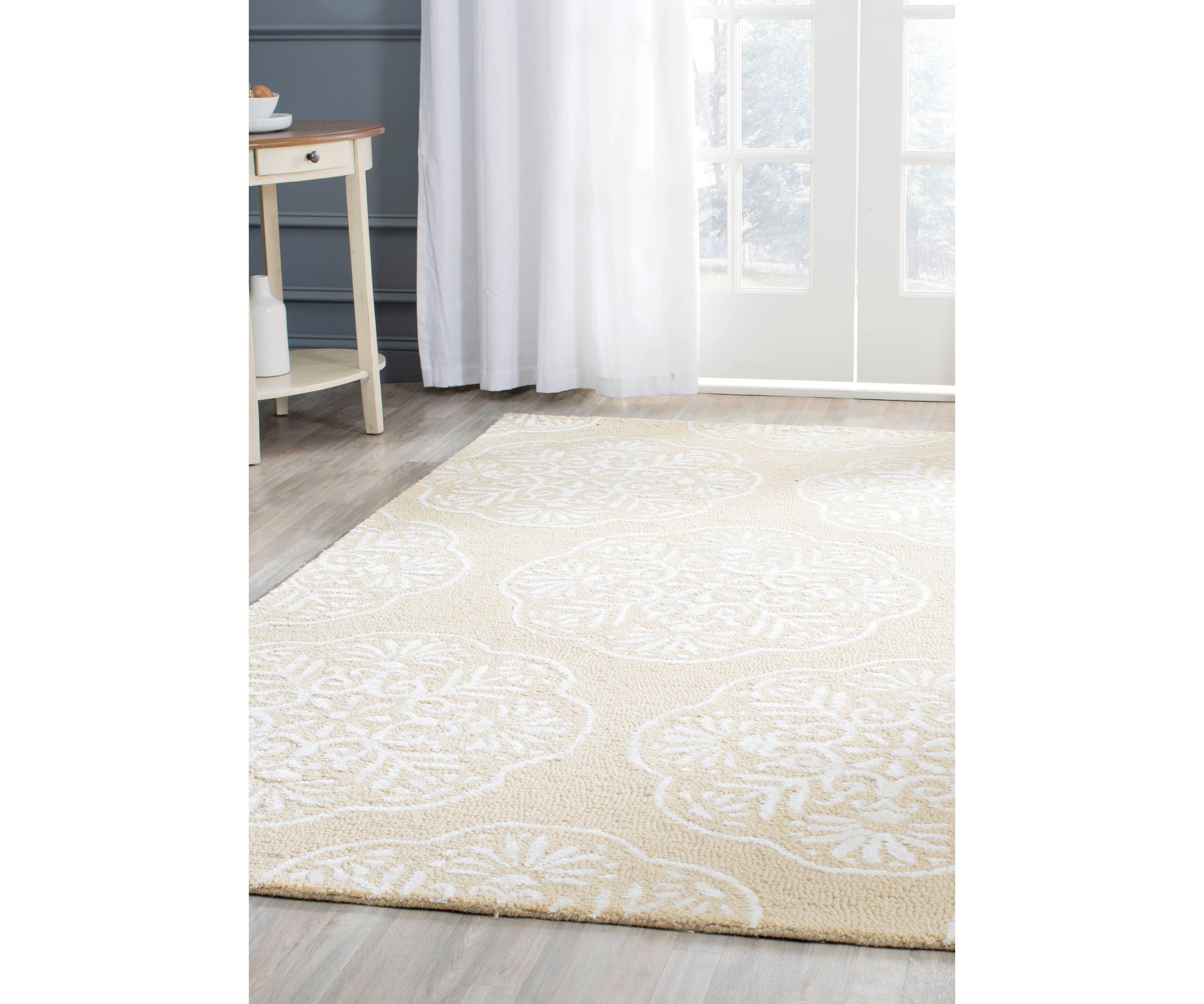 Bella Beige/White Area Rug 5-ft. x 8-ft.