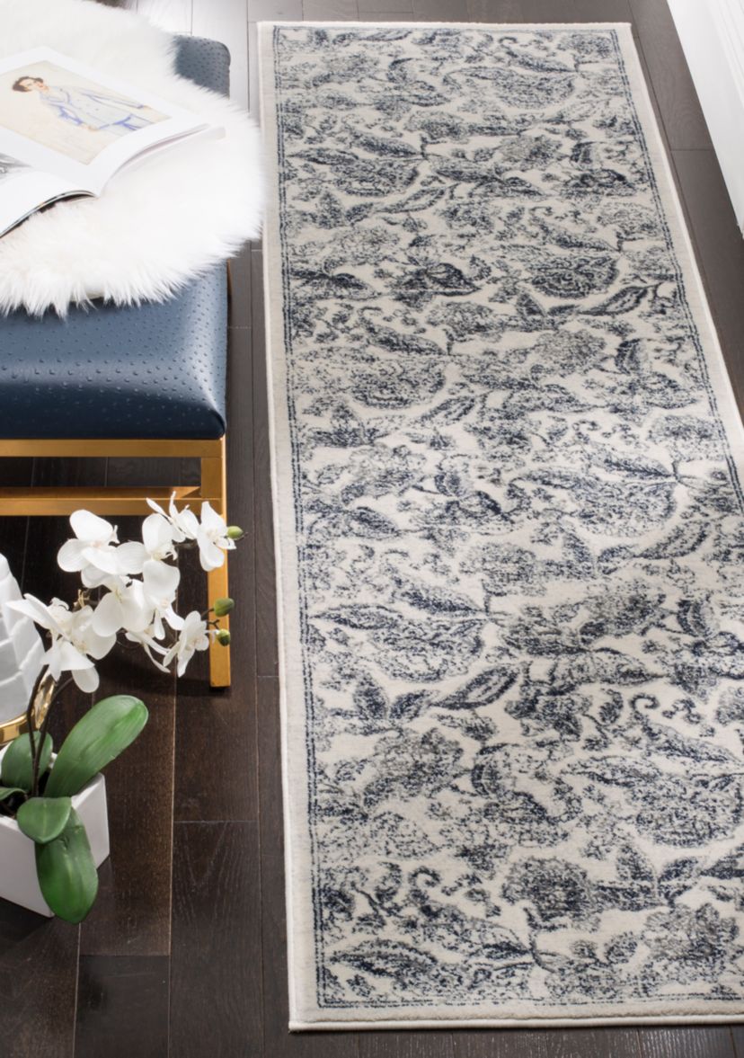 Carnegie Cream/Light Gray 2-ft. 3-in. x 8-ft. Area Rug