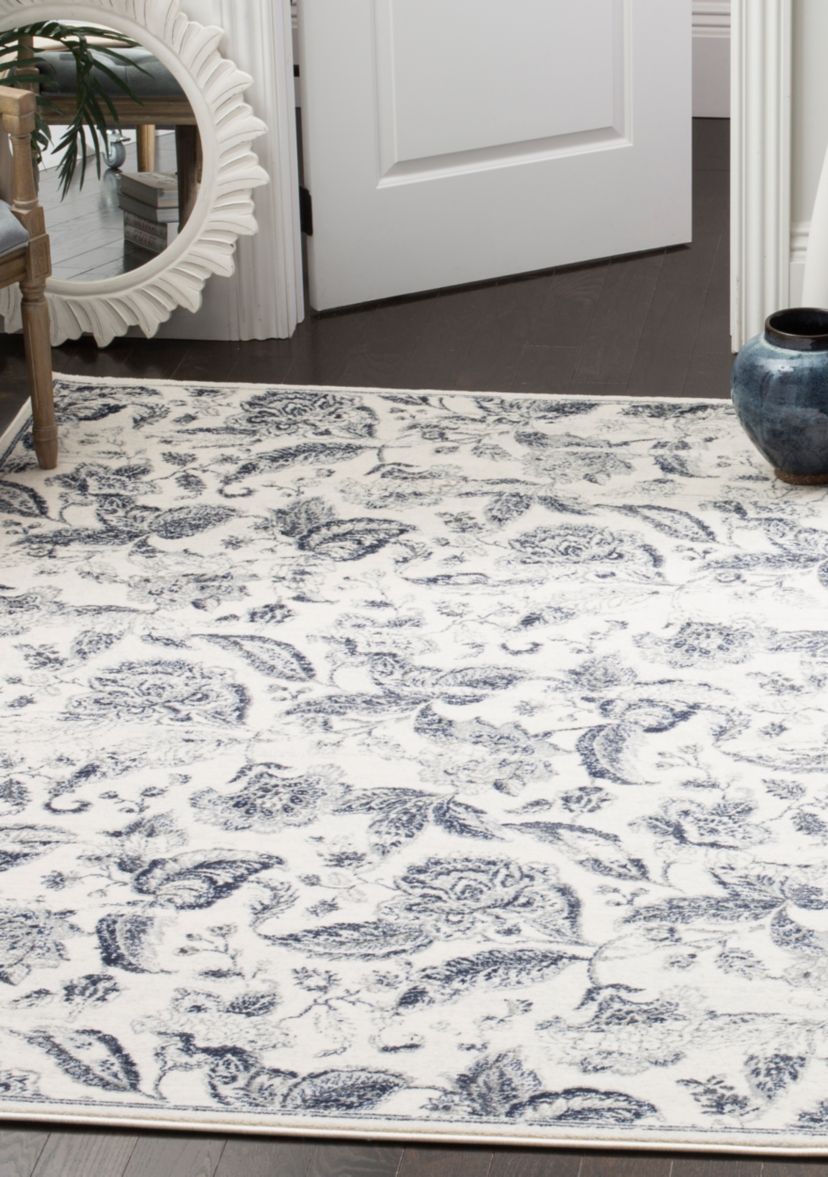 Carnegie Cream/Light Gray 6-ft. 7-in. x 9-ft. 2-in. Area Rug