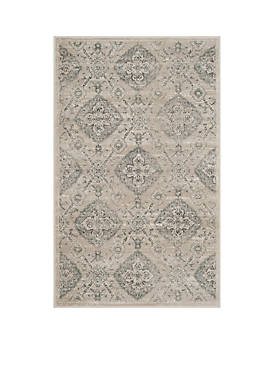 Carnegie Taupe/Light Blue 2-ft. 3-in. x 8-ft. Area Rug