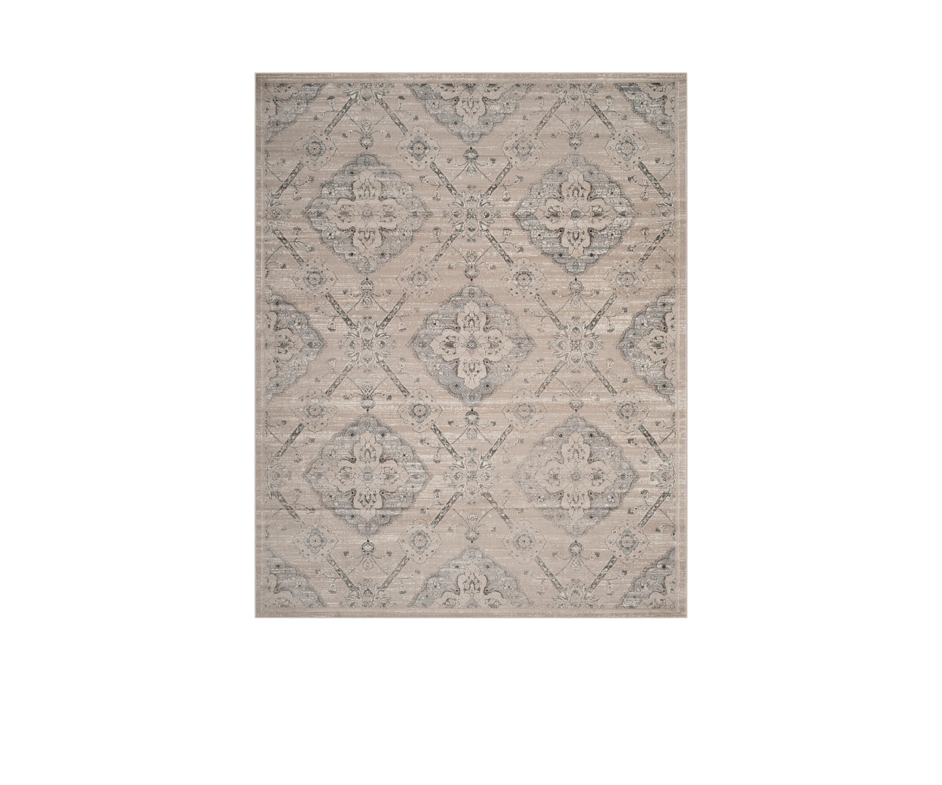 Carnegie Taupe/Light Blue 6-ft. 7-in. x 9-ft. 2-in. Area Rug