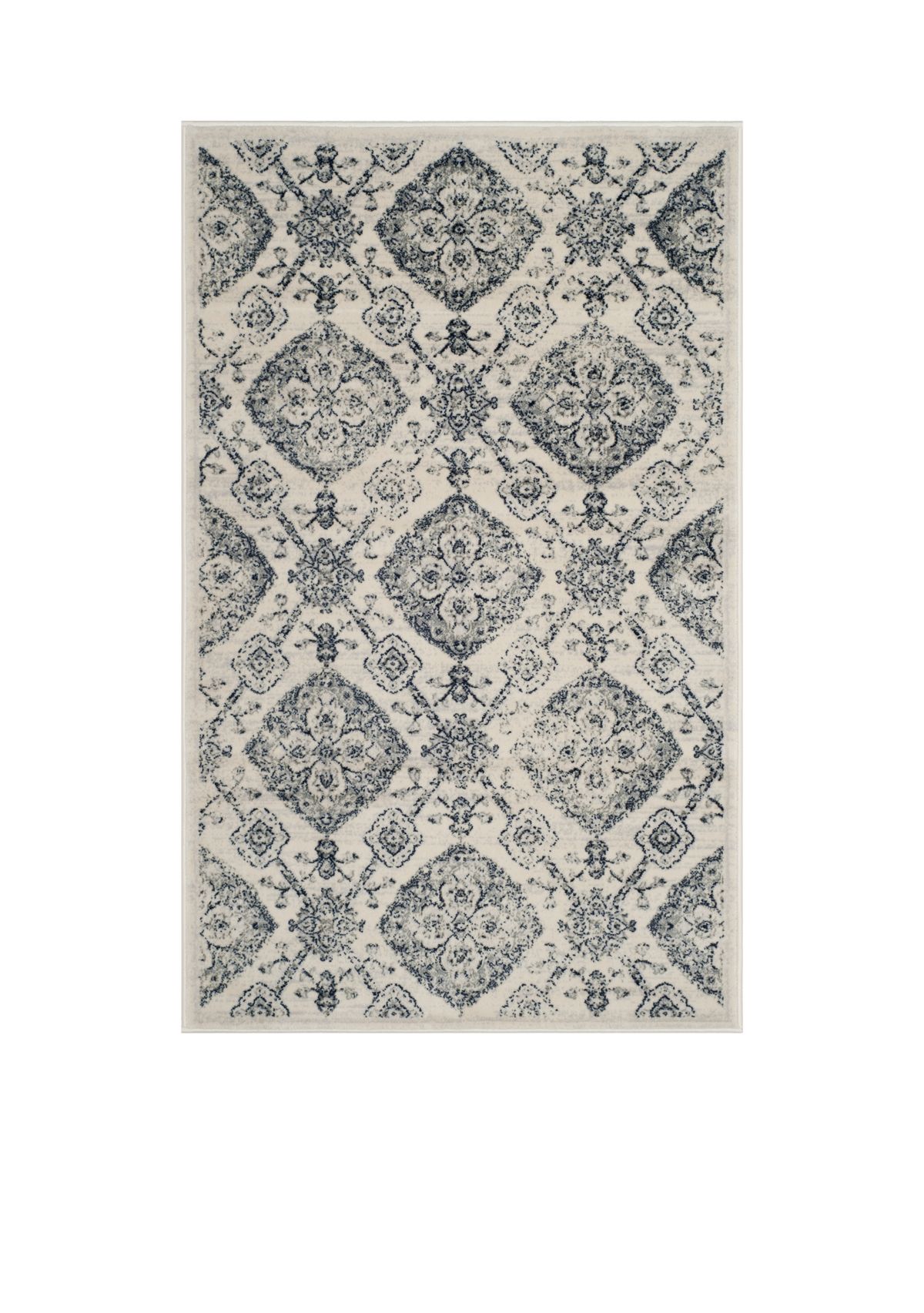 Carnegie Cream/Light Gray 6-ft. 7-in. x 9-ft. 2-in. Area Rug