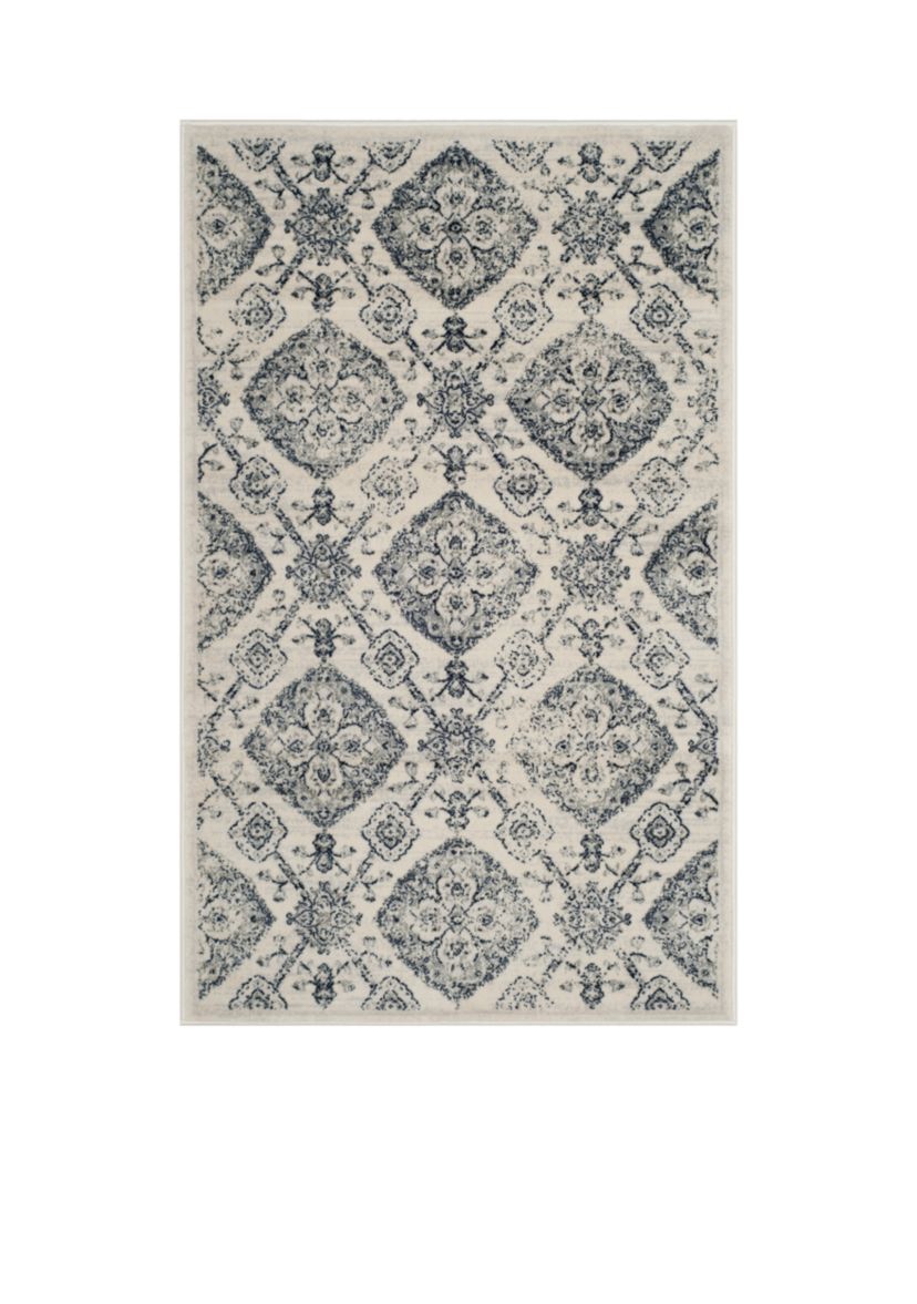 Carnegie Cream/Light Gray 6-ft. 7-in. x 9-ft. 2-in. Area Rug