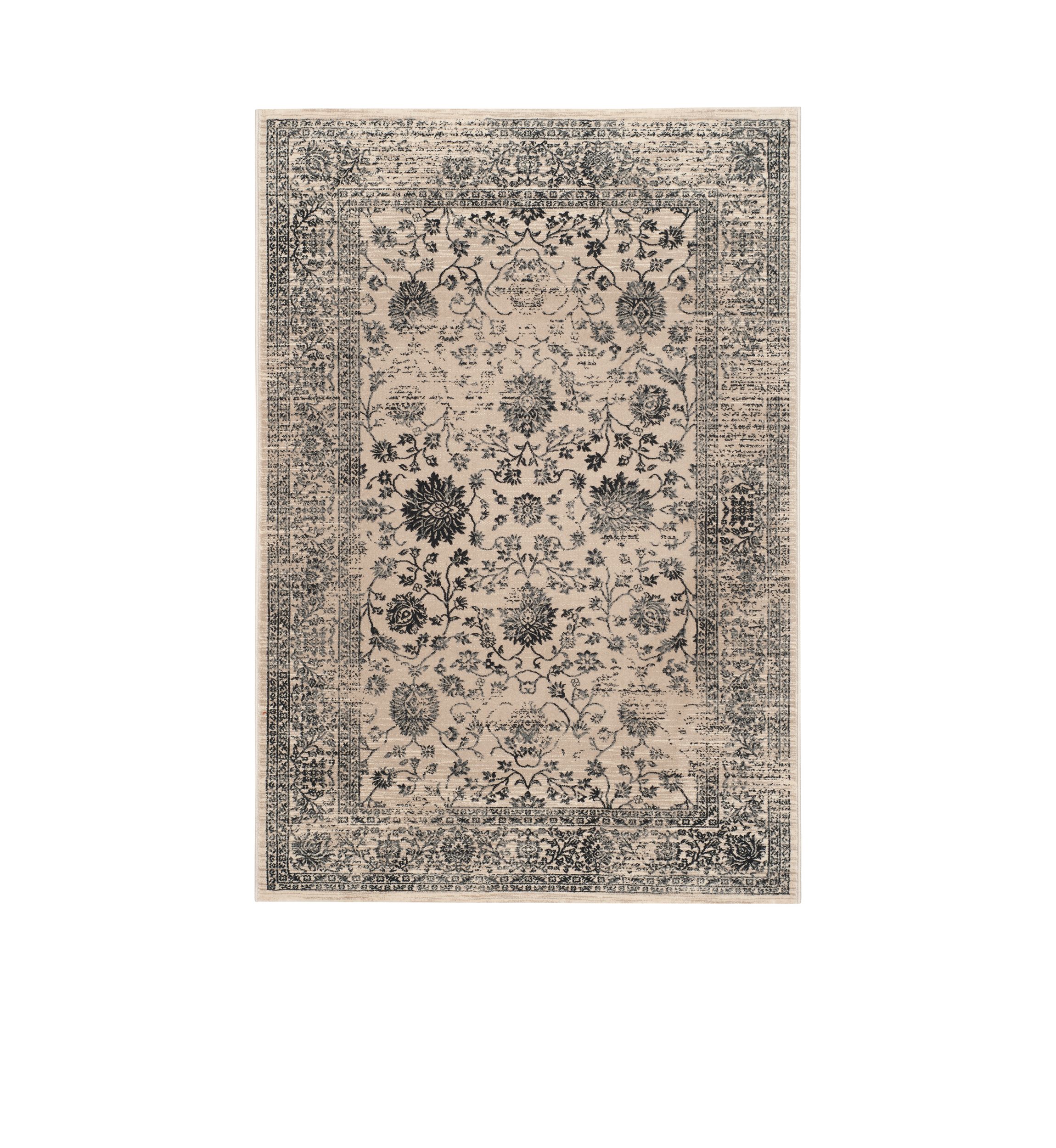 Evoke Beige/Blue Area Rug 5-ft. 1-in. x 7-ft. 6-in.