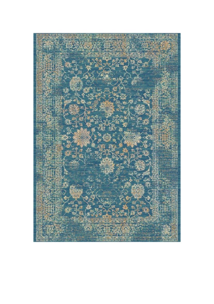 Evoke Light Blue/Beige Area Rug