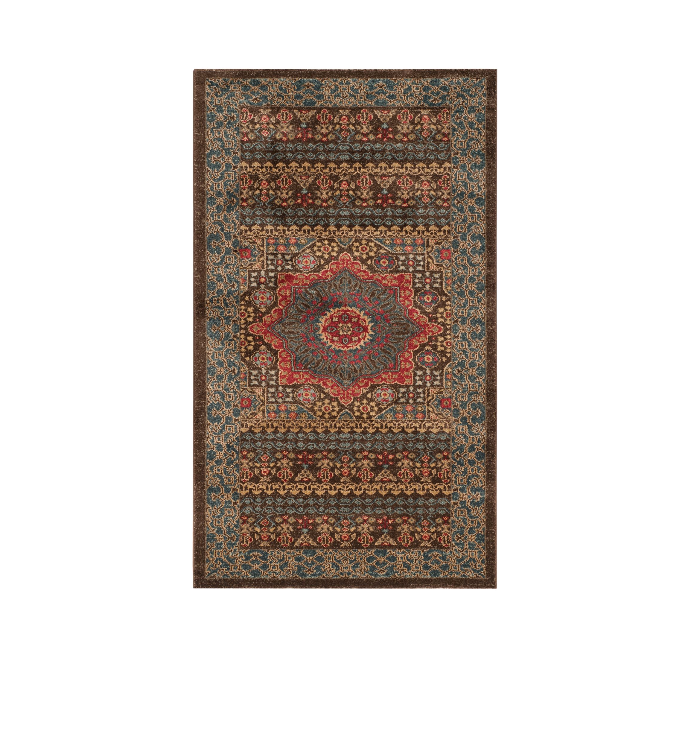 Mahal Navy/Red Area Rug