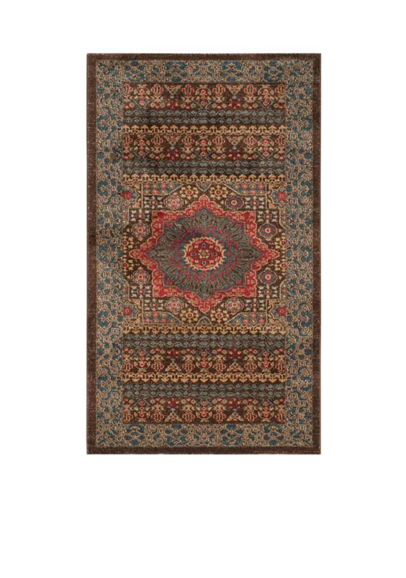 Mahal Navy/Red Area Rug