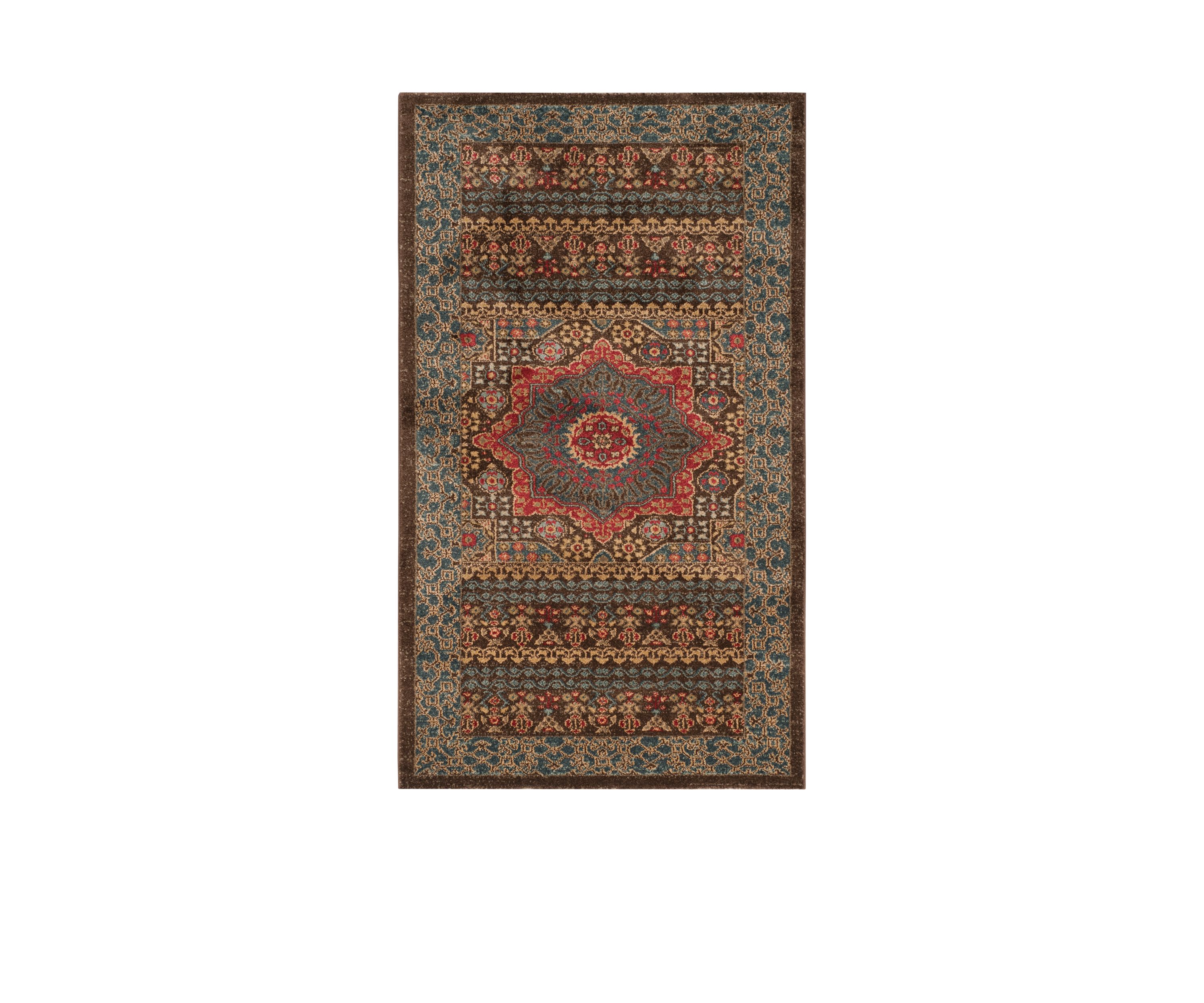 Mahal Navy/Red Area Rug
