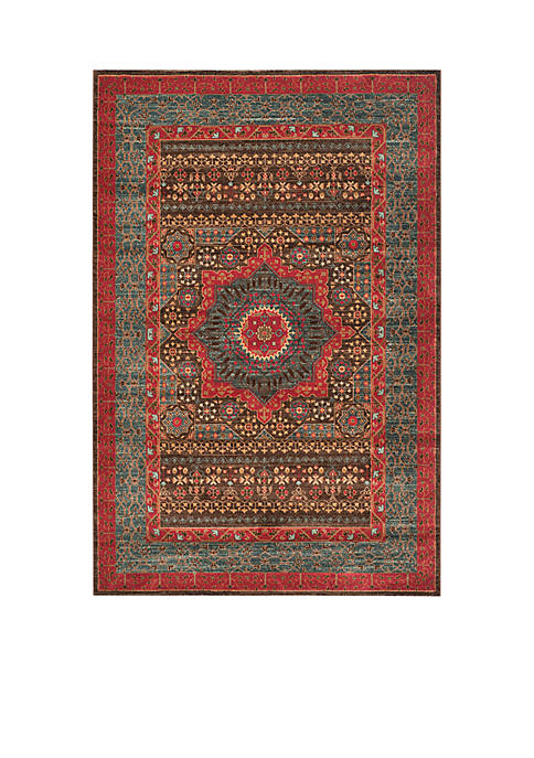 Mahal Navy/Red Area Rug