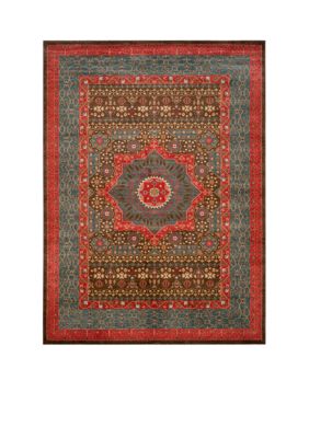 Mahal Navy/Red Area Rug