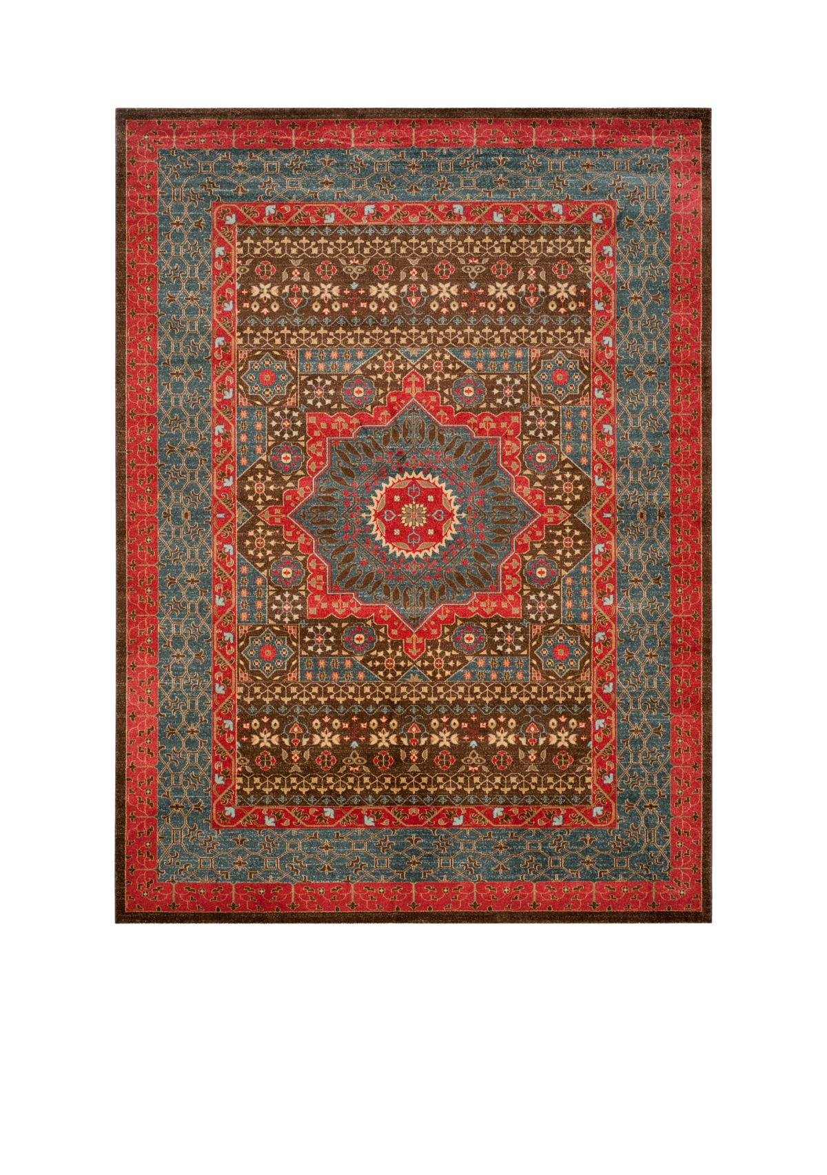 Mahal Navy/Red Area Rug
