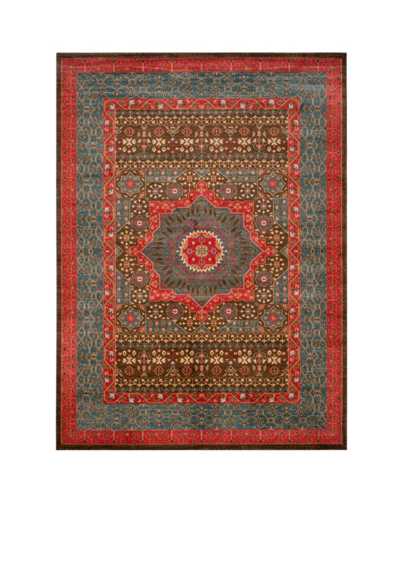 Mahal Navy/Red Area Rug