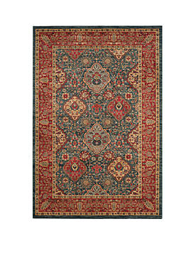 Mahal Natural/Navy Area Rug 4-ft. x 5-ft. 7-in.