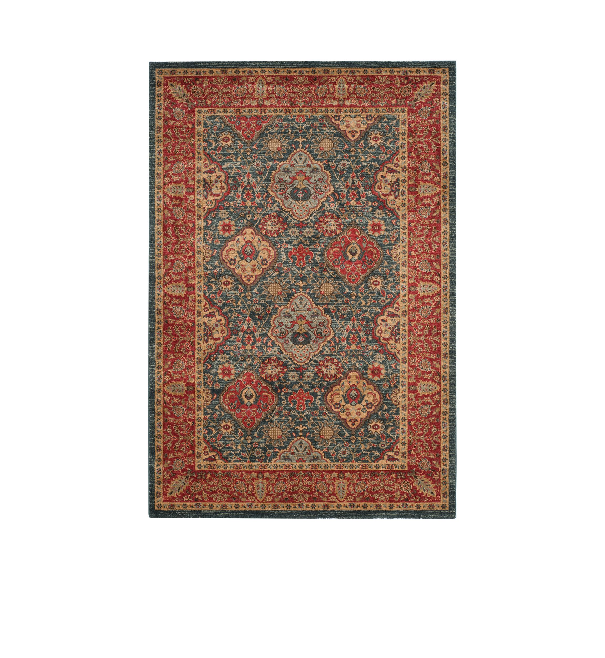 Mahal Natural/Navy Area Rug 4-ft. x 5-ft. 7-in.
