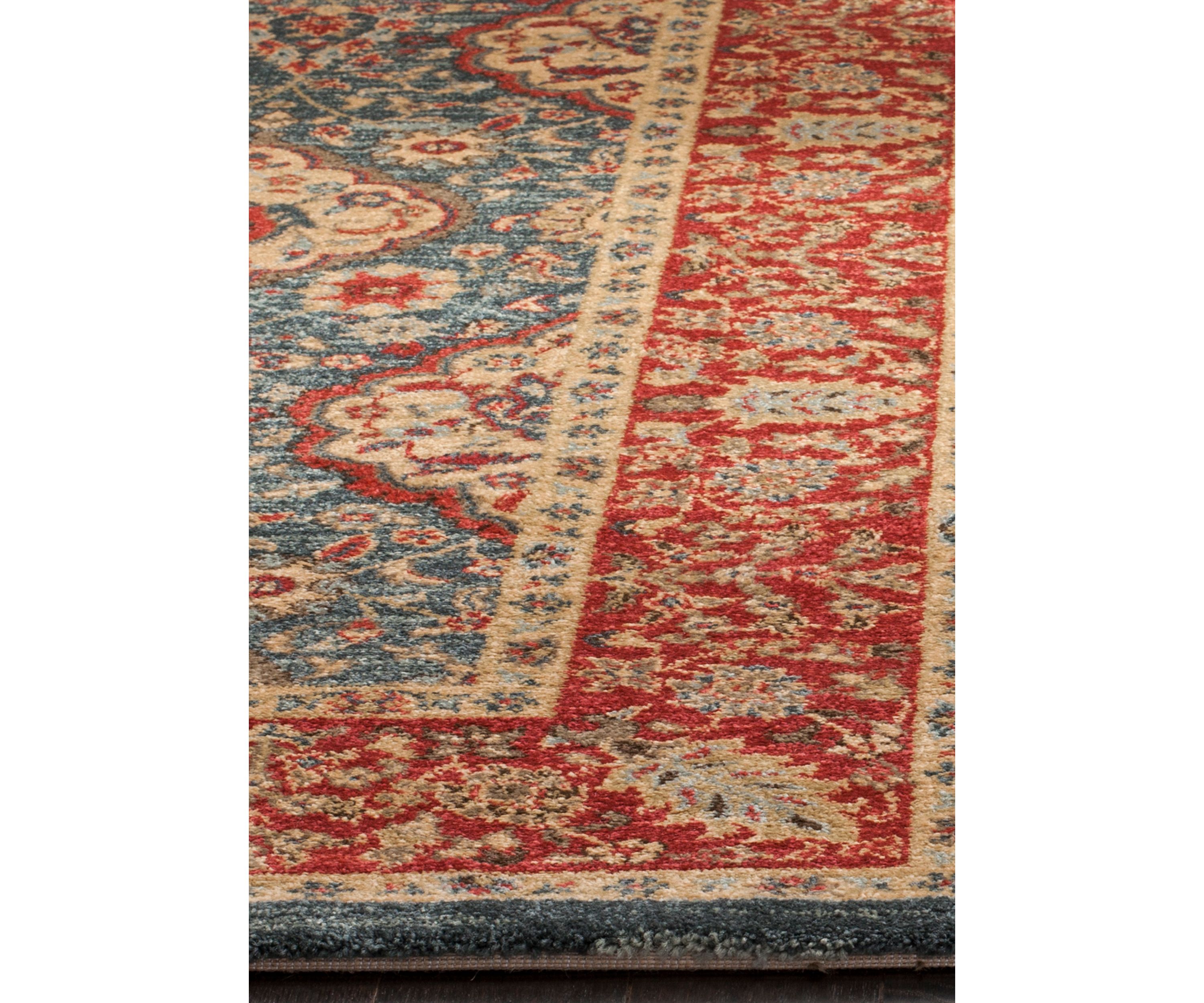 Mahal Natural/Navy Area Rug 5-ft. 1-in. x 7-ft. 7-in.