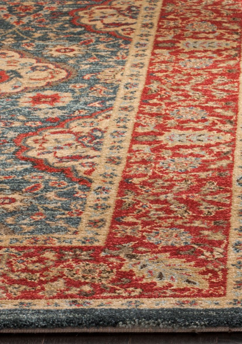 Mahal Natural/Navy Area Rug 5-ft. 1-in. x 7-ft. 7-in.