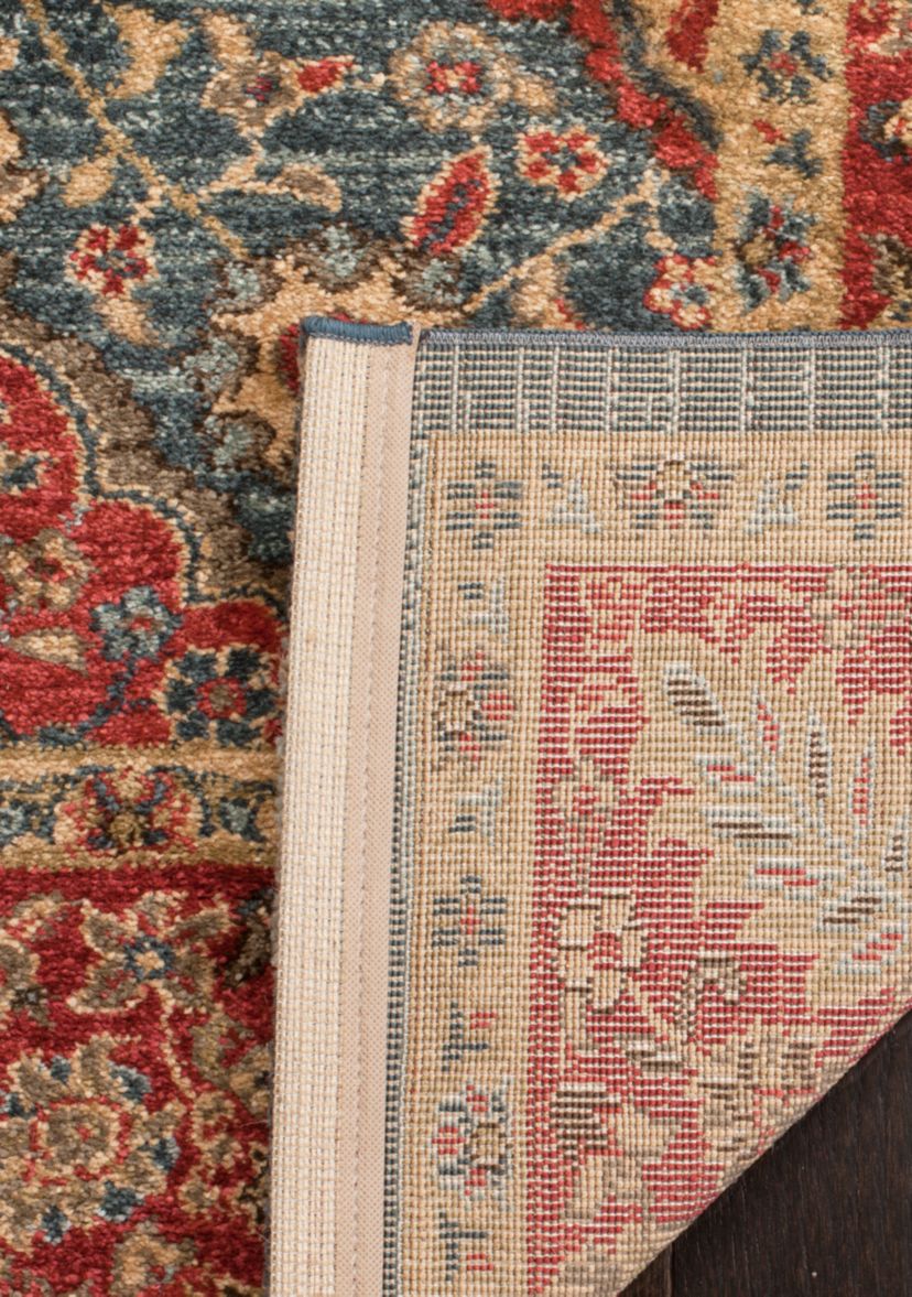 Mahal Natural/Navy Area Rug 5-ft. 1-in. x 7-ft. 7-in.