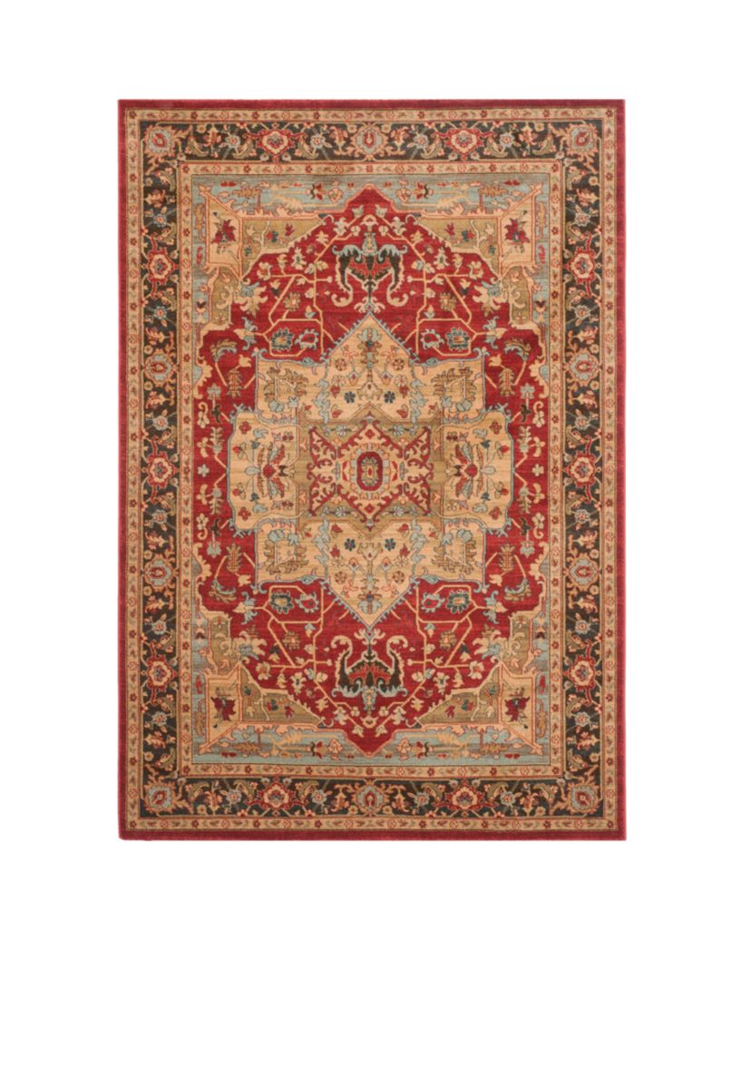Mahal Natural/Navy Area Rug 6-ft. 7-in. x 9-ft. 2-in.