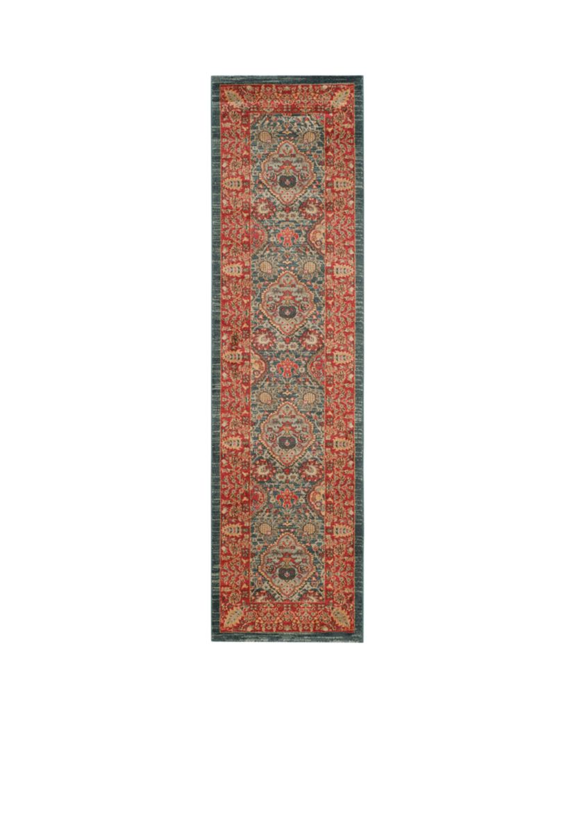 Mahal Navy/Red Area Rug 2-ft. 2-in. x 8-ft.