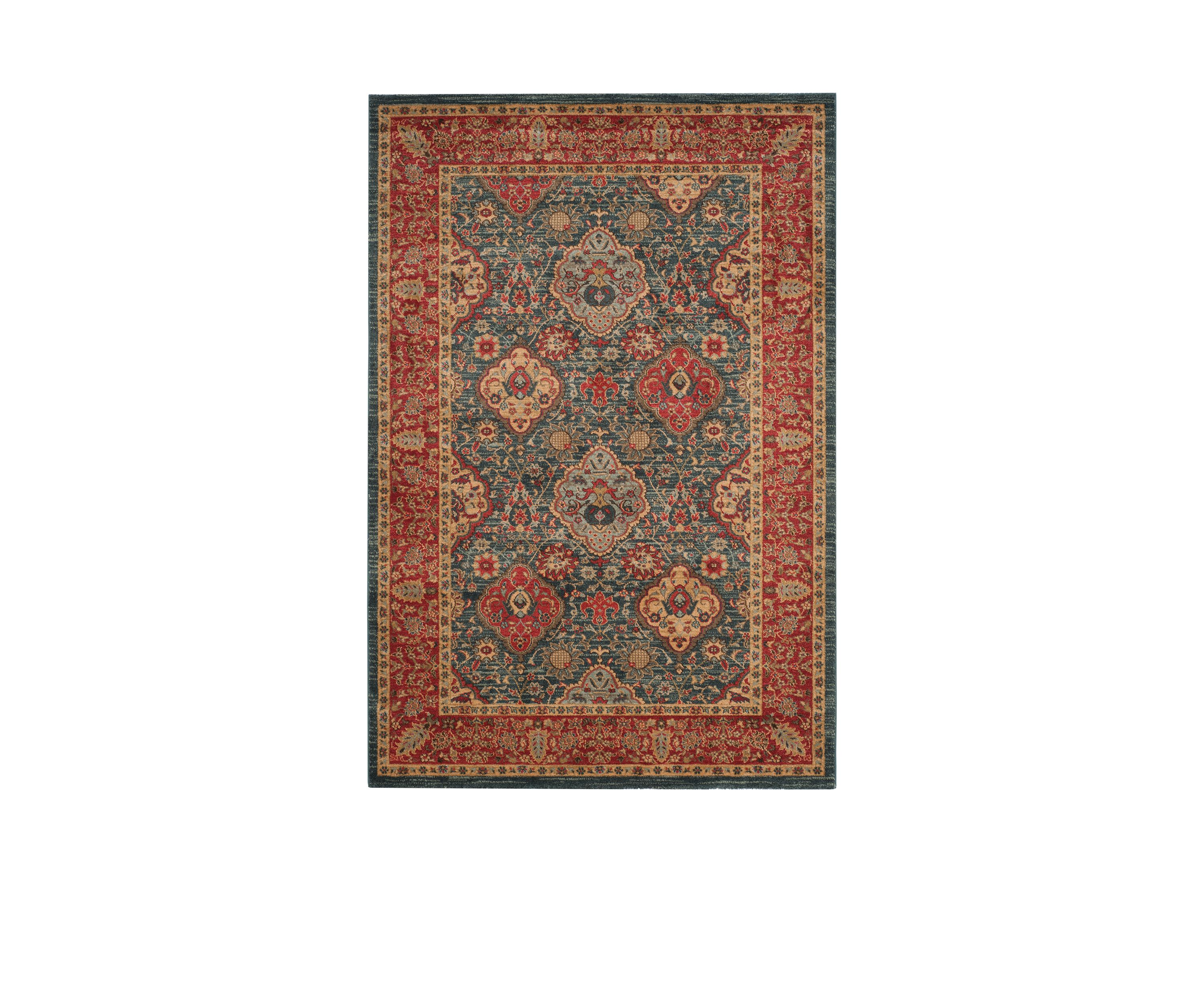 Mahal Navy/Red Area Rug 4-ft. x 5-ft. 7-in.