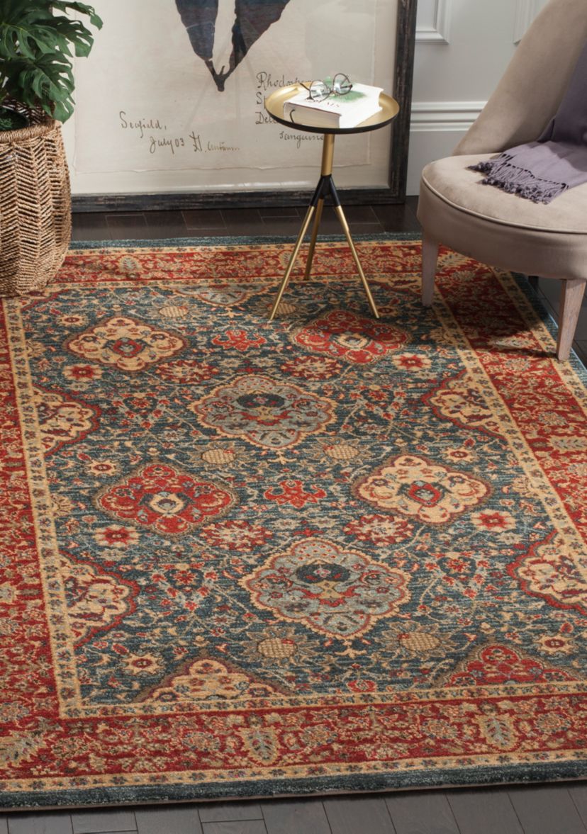 Mahal Navy/Red Area Rug 4-ft. x 5-ft. 7-in.