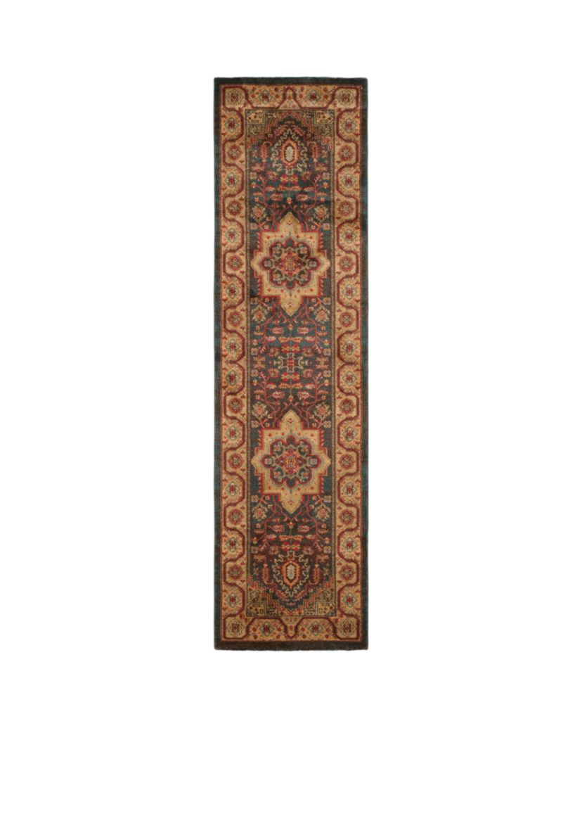 Mahal Navy/Natural Area Rug 2-ft. 2-in. x 8-ft.