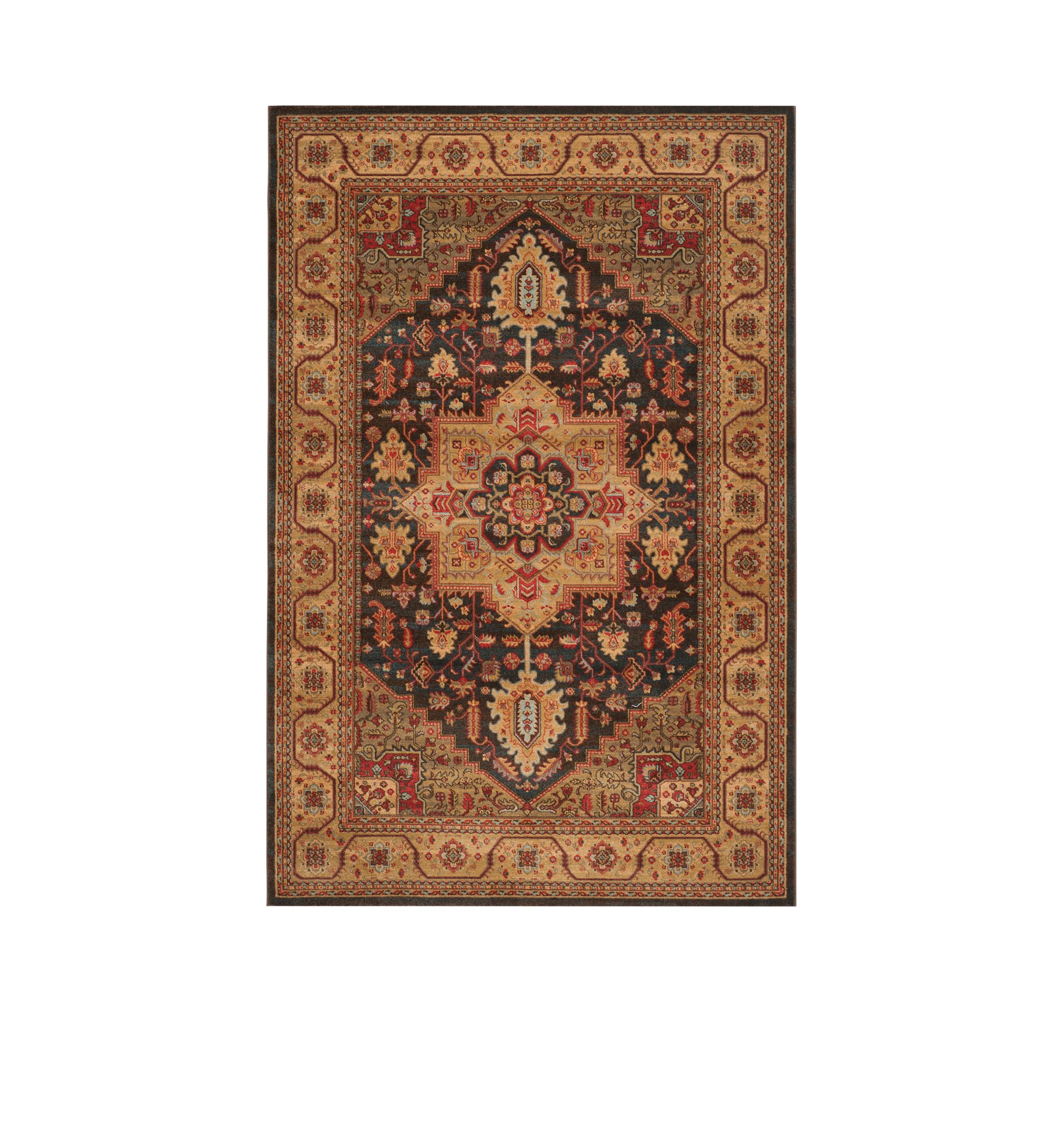 Mahal Navy/Natural Area Rug 5-ft. 1-in. x 7-ft. 7-in.