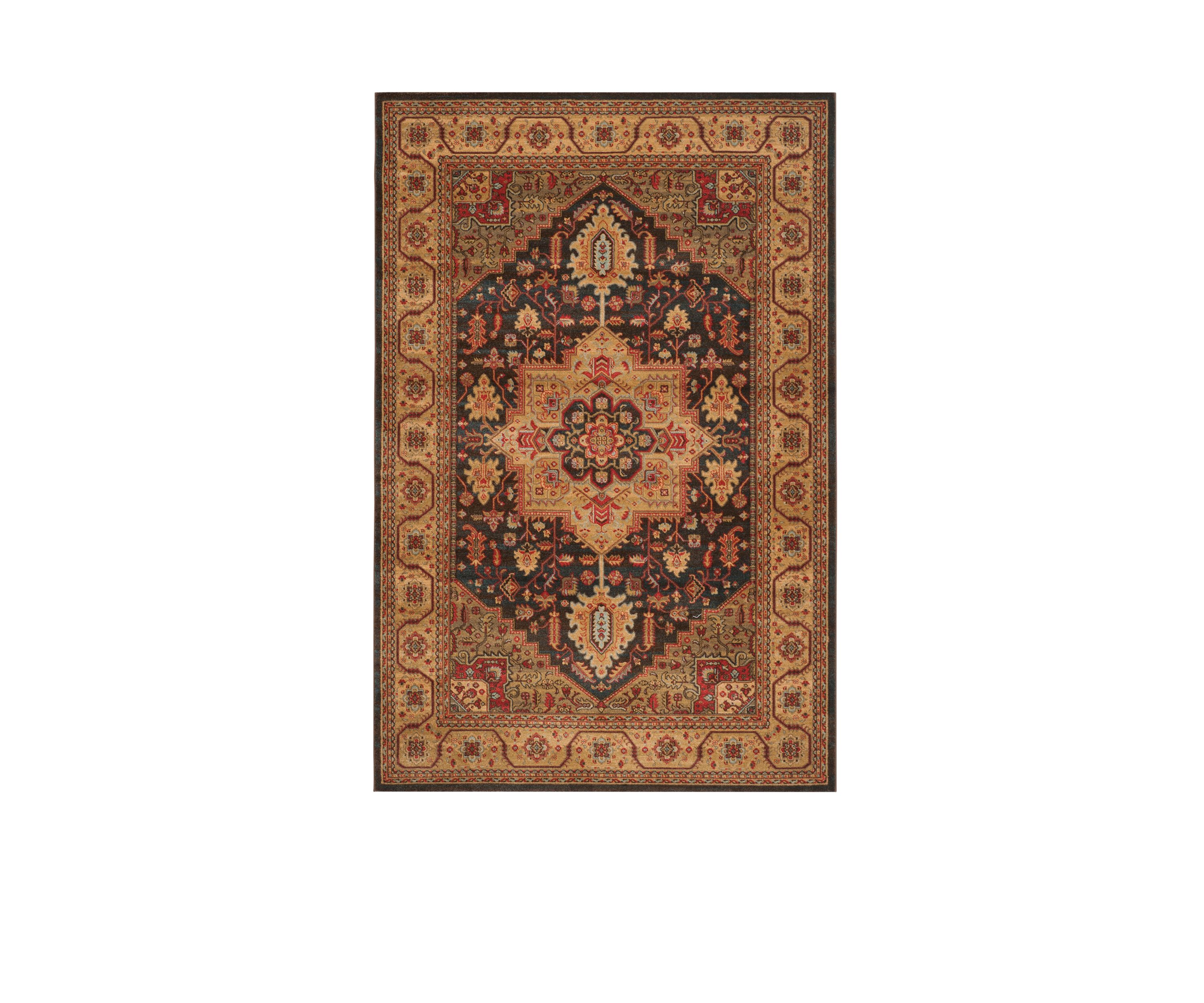Mahal Navy/Natural Area Rug 5-ft. 1-in. x 7-ft. 7-in.