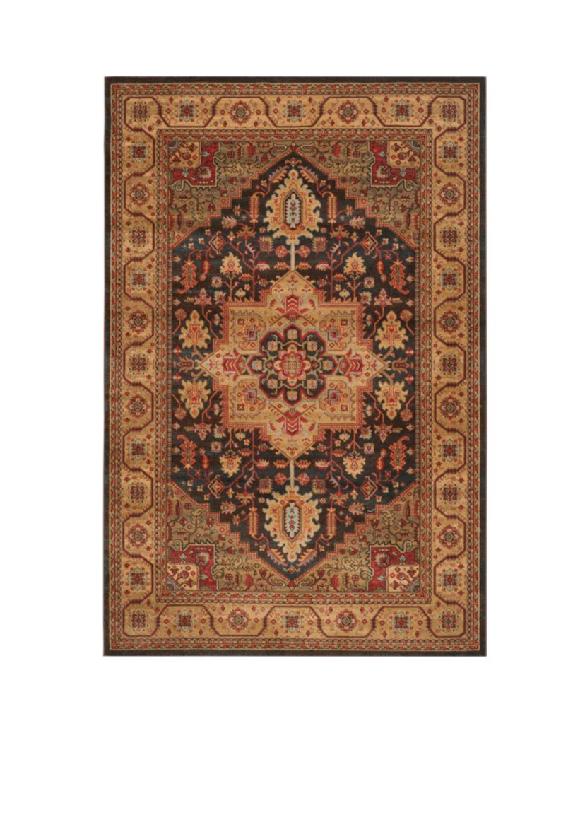 Mahal Navy/Natural Area Rug 5-ft. 1-in. x 7-ft. 7-in.