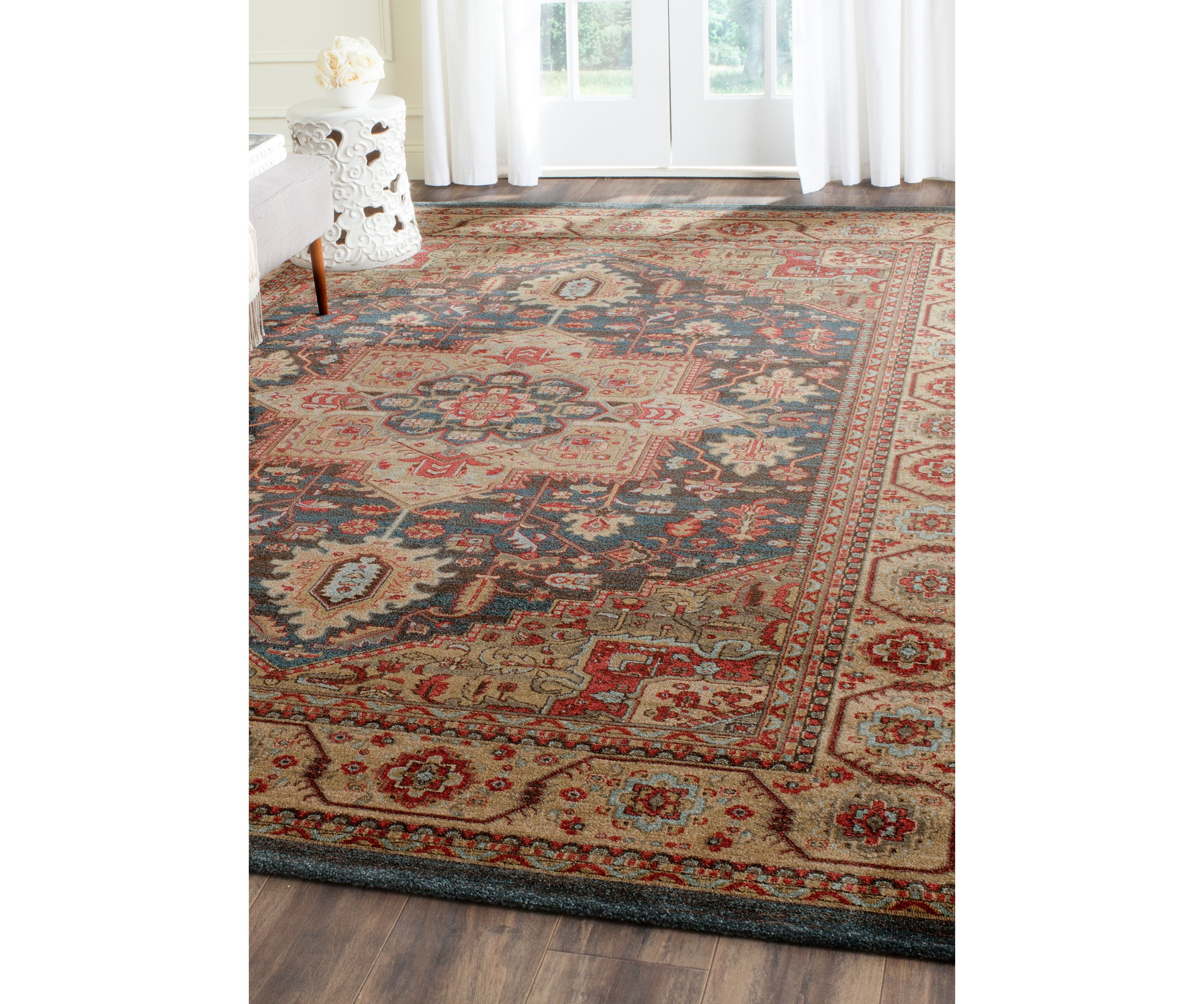 Mahal Navy/Natural Area Rug 9-ft. x 12-ft.
