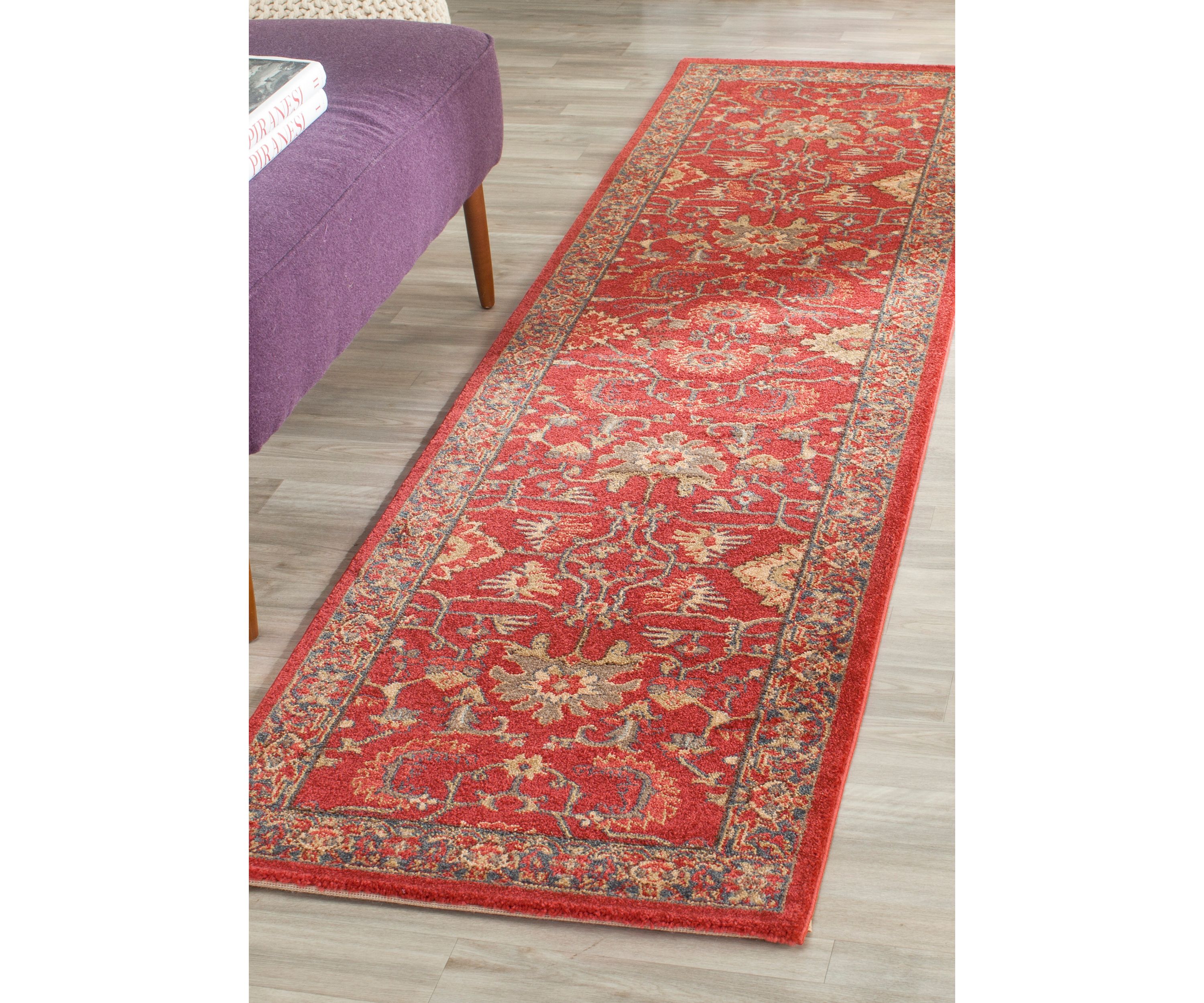 Mahal Red/Navy Area Rug 2-ft. 2-in. x 6-ft.