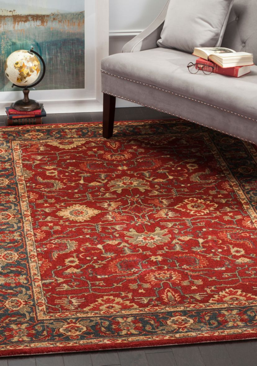 Mahal Red/Navy Area Rug 6-ft. 7-in. x 9-ft. 2-in.