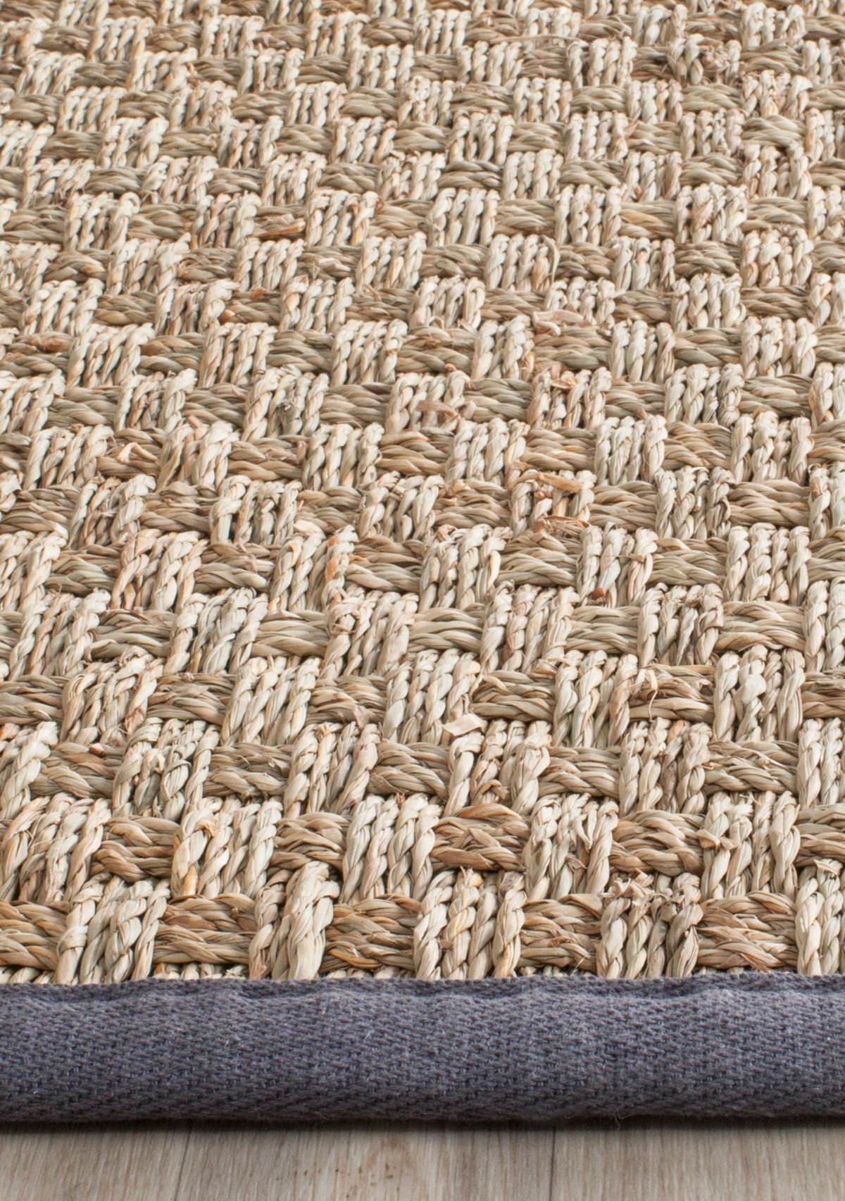 Natural Fiber Natural/Dark Gray Area Rug