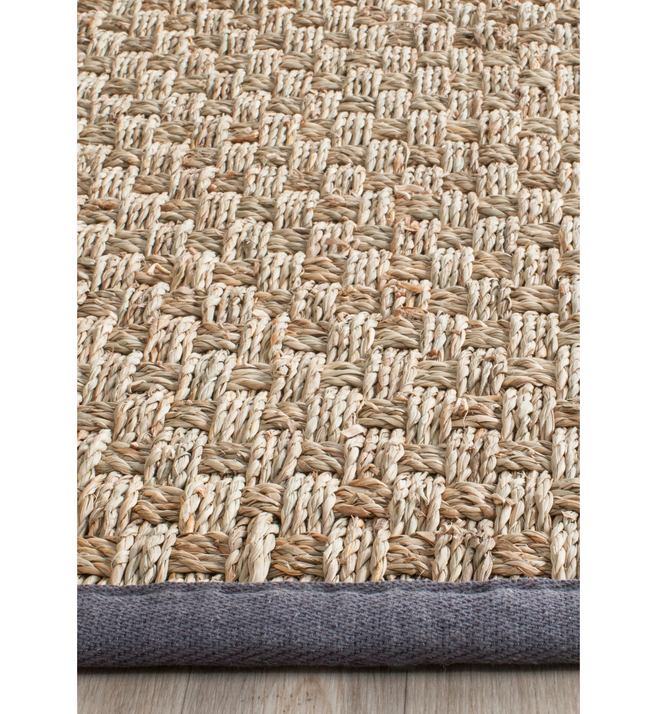 Natural Fiber Natural/Dark Gray Area Rug