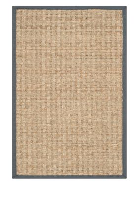 Natural Fiber Natural/Dark Gray Area Rug