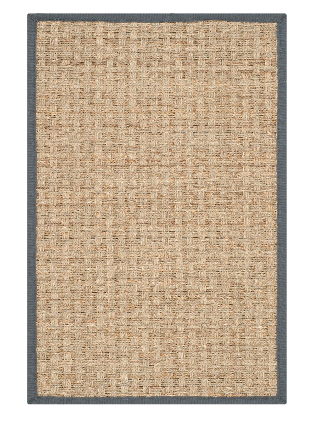 Natural Fiber Natural/Dark Gray Area Rug
