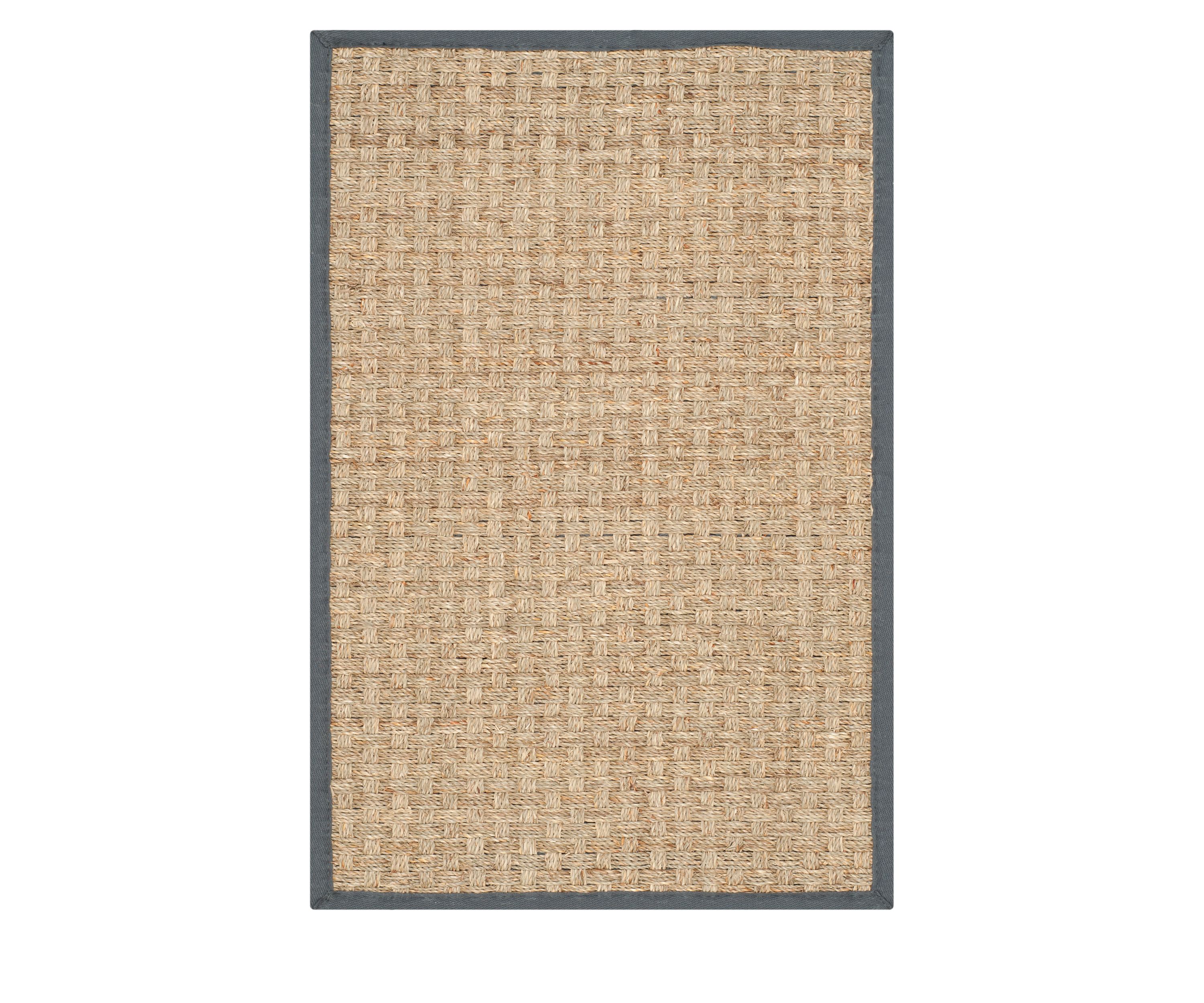 Natural Fiber Natural/Dark Gray Area Rug