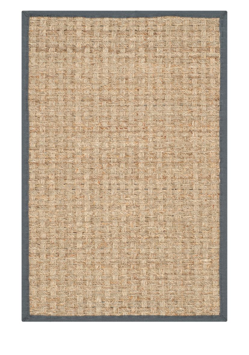 Natural Fiber Natural/Dark Gray Area Rug