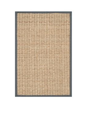 Safavieh Natural Fiber Natural/Dark Gray Area Rug, 3 x 5 Rectangle
