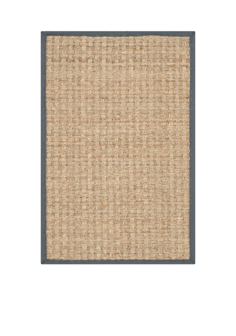 Natural Fiber Natural/Dark Gray Area Rug