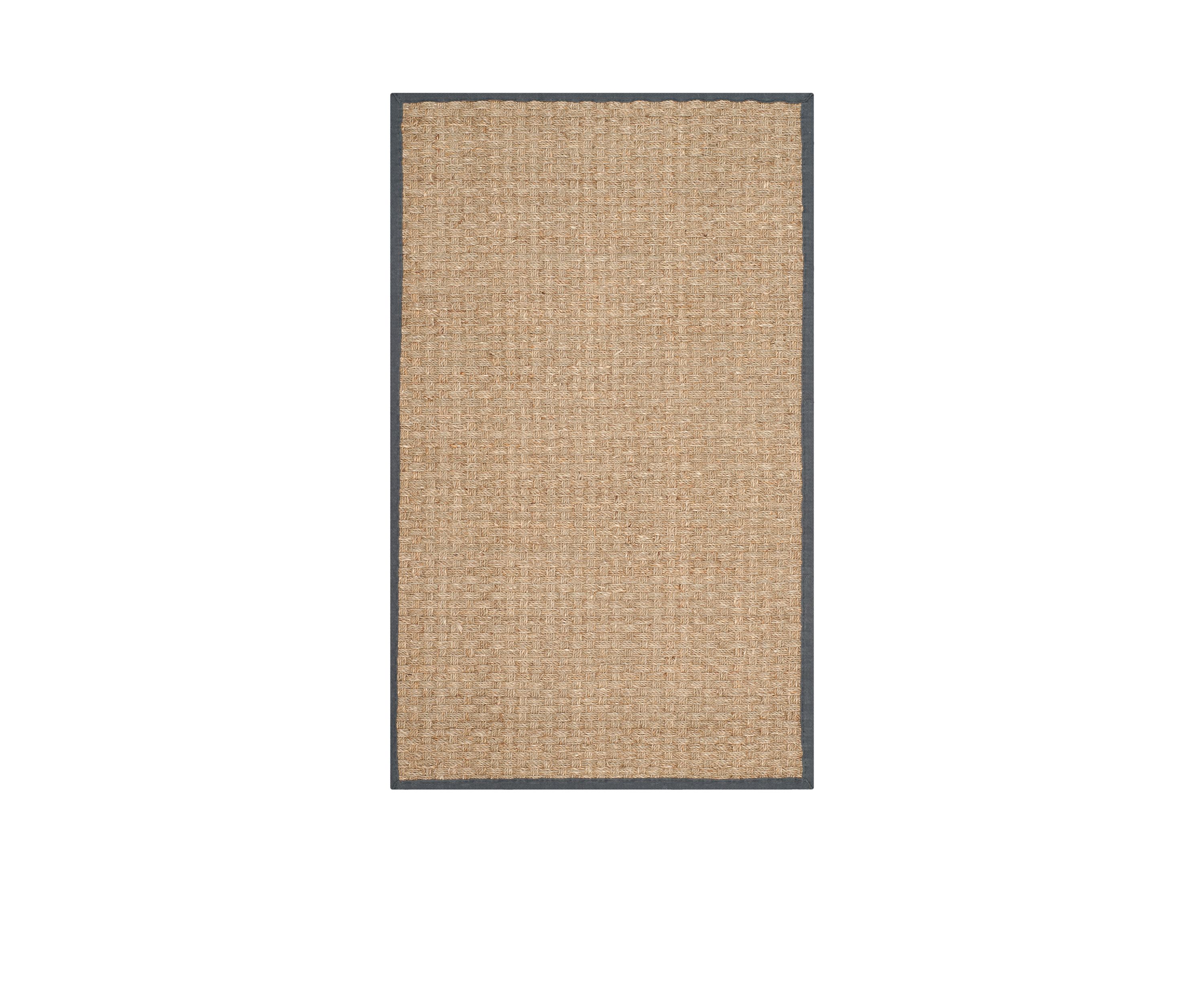 Natural Fiber Natural/Dark Gray Area Rug