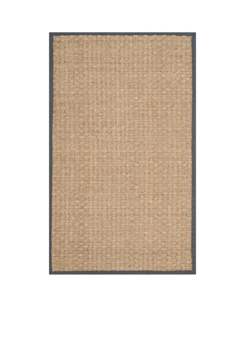 Natural Fiber Natural/Dark Gray Area Rug